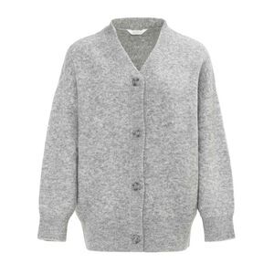 Miso Womens/Ladies Textured Knit Cardigan / Gray